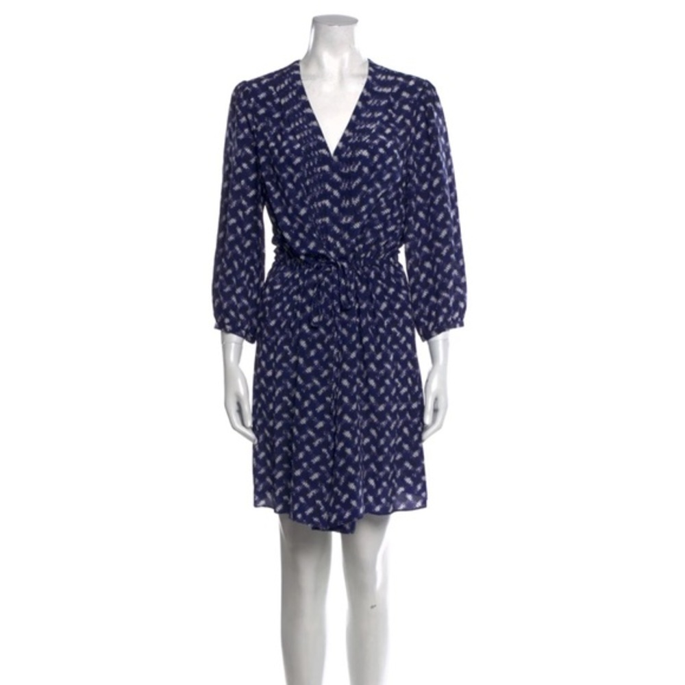 Rebecca Taylor 100% Silk V-Neck Pleated Waist Tie Boho Dress, Size 10